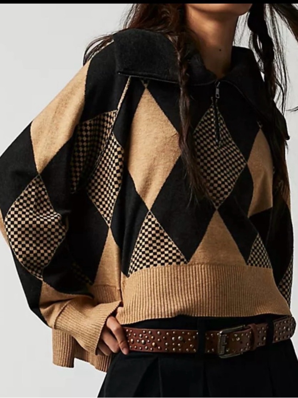 Free people Lucy Half Zip Pullover Sweater